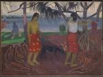 Paul Gauguin. Under the Pandanus (I Raro te Oviri), 1891. Oil on canvas, 38 ½ x 47 ¾ x 3 ½ in. Courtesy of Dallas Museum of Art, Foundation for the Arts Collection, gift of the Adele R. Levy Fund, Inc.